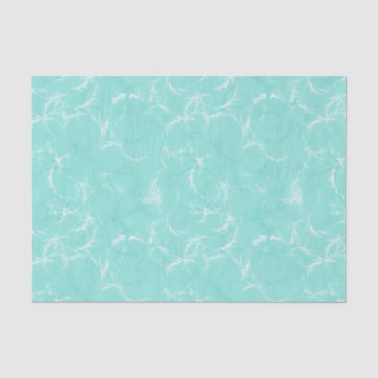 Marmorschwingenprint, Aqua/Rotkehlchen, Eigelb Seidenpapier (Vorderseite)
