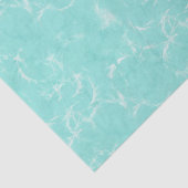 Marmorschwingenprint, Aqua/Rotkehlchen, Eigelb Seidenpapier (Ausschnitt)