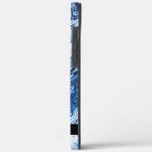 Marmorschwung Navy Blue Personalisiert Case-Mate iPhone Hülle (Rückseite / Links)