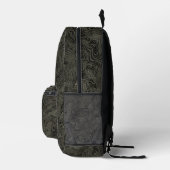 Marmorseide Moire Muster in Camoflage Brown Bedruckter Rucksack (Rechts)