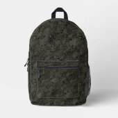 Marmorseide Moire Muster in Camoflage Brown Bedruckter Rucksack (Vorderseite)