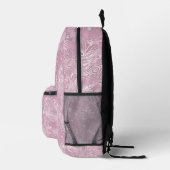 Marmorseidenmoirmuster in trostlosem Rosa Bedruckter Rucksack (Rechts)