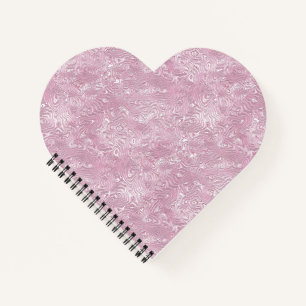 Marmorseidenmoirmuster in trostlosem Rosa Notizblock