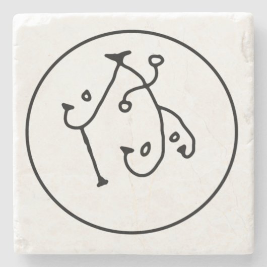 MarmorSiegel Enochian Engels-AAAN Steinuntersetzer (Vorderseite)