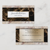 Marmorsignatur Brauner Goldgranitfolienfleck Visitenkarte (Vorne/Hinten)