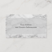Marmorsilberne berufliche Geschäfts-Stahlkarte Visitenkarte (Rückseite)