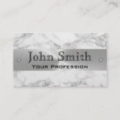 Marmorsilberne berufliche Geschäfts-Stahlkarte Visitenkarte (Vorderseite)