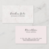 Marmorskarte Moderne Minimalistische weibliche Vis Visitenkarte (Vorne/Hinten)