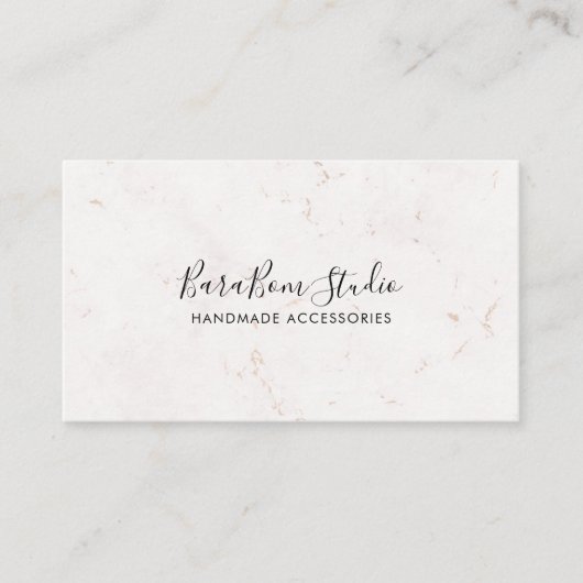 Marmorskarte Moderne Minimalistische weibliche Vis Visitenkarte (Vorderseite)