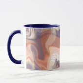 Marmorskript fallen terracotta lila modern tasse (Links)