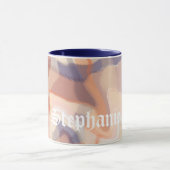 Marmorskript fallen terracotta lila modern tasse (Zentrum)