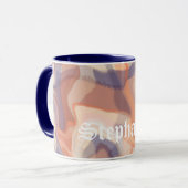 Marmorskript fallen terracotta lila modern tasse (Vorderseite Links)