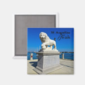 Marmorskulptur an der Brücke von Lions St. Augusti Magnet (Vorderseite/Rückseite)