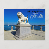 Marmorskulptur an der Brücke von Lions St. Augusti Postkarte (Vorderseite)