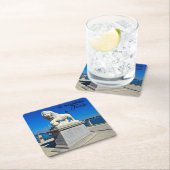 Marmorskulptur an der Brücke von Lions St. Augusti Rechteckiger Pappuntersetzer (Vor Ort)