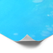 Marmorskulptur Navy Sapphire Blue Water Fluid Marb Poster (Ecke)