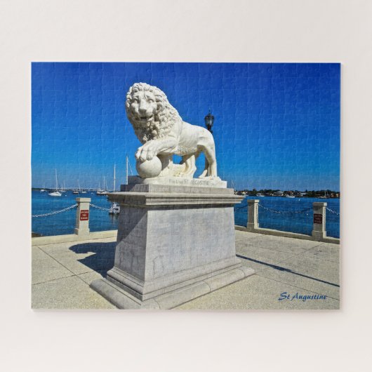 Marmorskulpturenbrücke Lions St Augustine FL Puzzle (Horizontal)