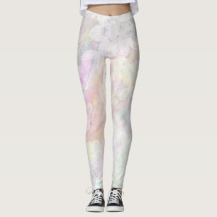 *~* Marmorspitze-schillernde Pastellrosa-Blues Leggings