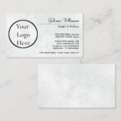 Marmorstahl Blau Ihr Logo Einfach Beruflich Visitenkarte (Vorne/Hinten)