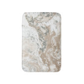 Marmorstein Abstrakt cremig Beige Elfenbein grau Badematte (Vorderseite Vertikal)