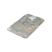Marmorstein Abstrakt cremig Beige Elfenbein grau Badematte (Schrägansicht)