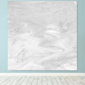 Marmorstein Abstrakte monochromatische Waves Grau Leinwanddruck (Insitu (Holzboden))