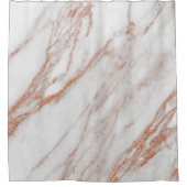 Marmorstein Abstrakte Rose Weißkorn Rosa Kupfer Duschvorhang (Vorderseite)