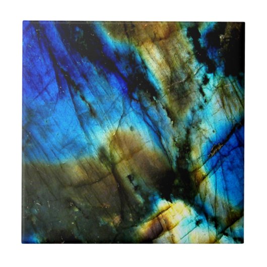 Marmorstein aquamarin türkisfarbenes Indigoblau Fliese (Vorderseite)