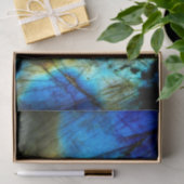 Marmorstein aquamarin türkisfarbenes Indigoblau Seidenpapier (Geschenk)