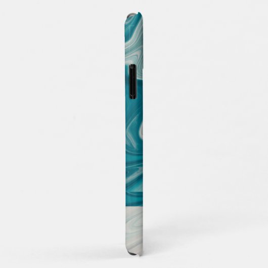 Marmorstein grau und blau Case-Mate iPhone hülle (Hinten/Rechts)