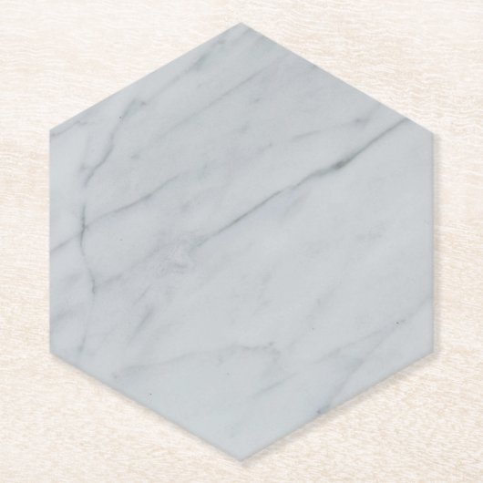 Marmorstein Hexagon Untersetzer (Vorderseite)
