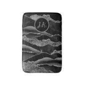 Marmorstein in grauem Weiß & Gold Badezimmer Badematte (Vorderseite Vertikal)