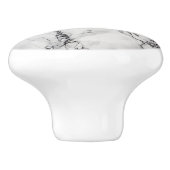 Marmorstein in Weiß und Schwarz Keramikknauf (Seitenansicht)
