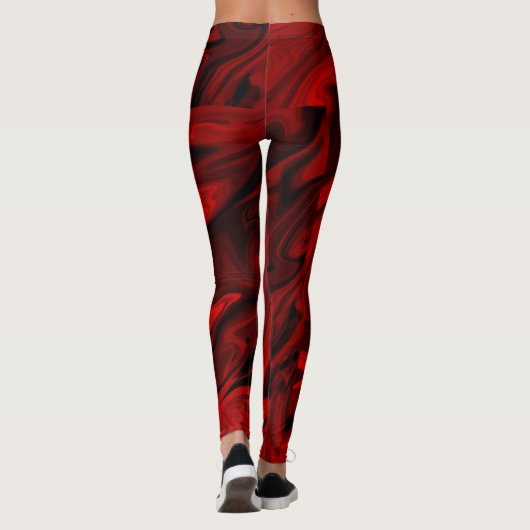 Marmorstein sieht blutrote Leggings aus (Rückseite)