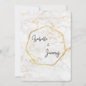 Marmorstein und Gold Save the Date Einladung (Rückseite)