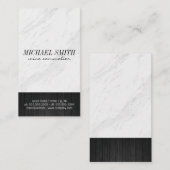 Marmorstein und Holzschnitt Visitenkarte (Vorne/Hinten)