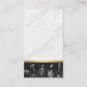 Marmorstein und Holzschnitt Weinmuster Visitenkarte (Rückseite)