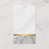 Marmorstein und Holzschnitzwurm | Wine Barrel Visitenkarte (Rückseite)