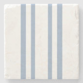 Marmorstein Untersetzer Blau & Weiß gestreift (Vorderseite)