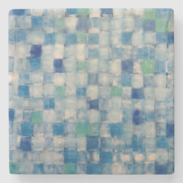 Marmorstein-Untersetzer "Blue Weave" Steinuntersetzer