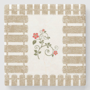 Marmorstein Untersetzer Floral