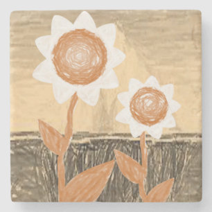 Marmorstein Untersetzer Floral