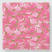 Marmorstein Untersetzer Floral (Vorderseite)