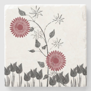 Marmorstein Untersetzer Floral