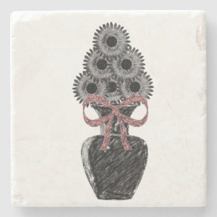 Marmorstein Untersetzer Floral