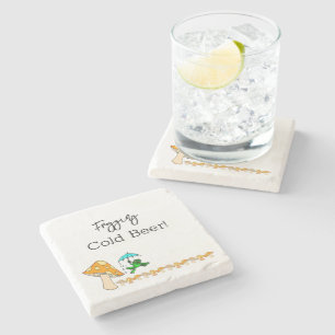 Marmorstein Untersetzer Frogging Cold Beer Mushroo