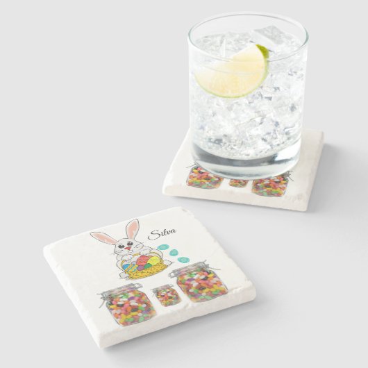 Marmorstein Untersetzer Oster (Seitenansicht)