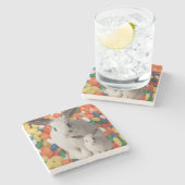 Marmorstein Untersetzer Oster (Seitenansicht)