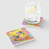 Marmorstein Untersetzer Oster (Seitenansicht)