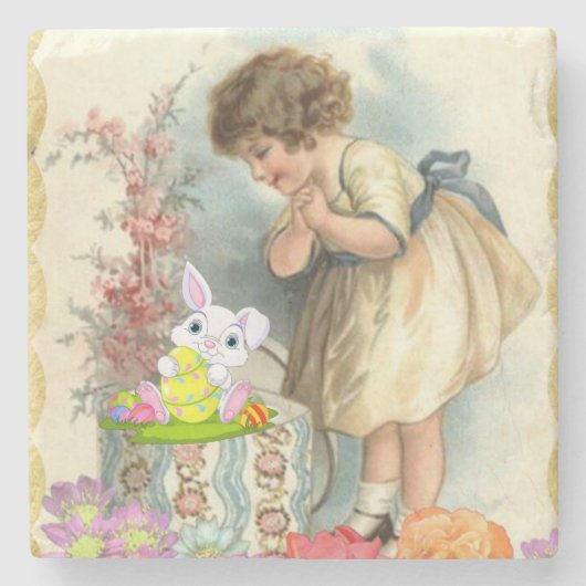 Marmorstein Untersetzer Oster (Vorderseite)